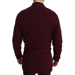 Bordeaux Cashmere Crown Cardigan Sweater