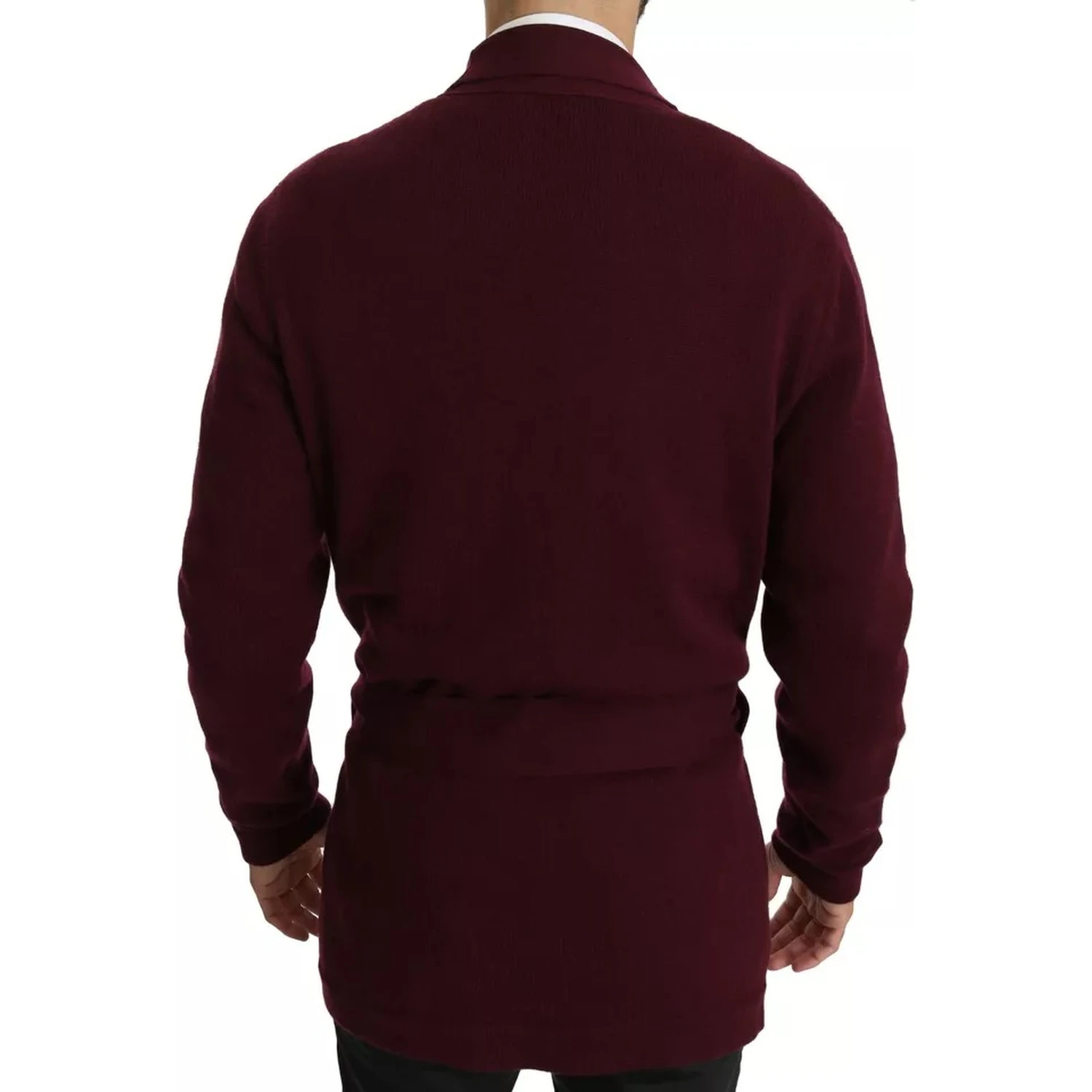 Bordeaux Cashmere Crown Cardigan Sweater