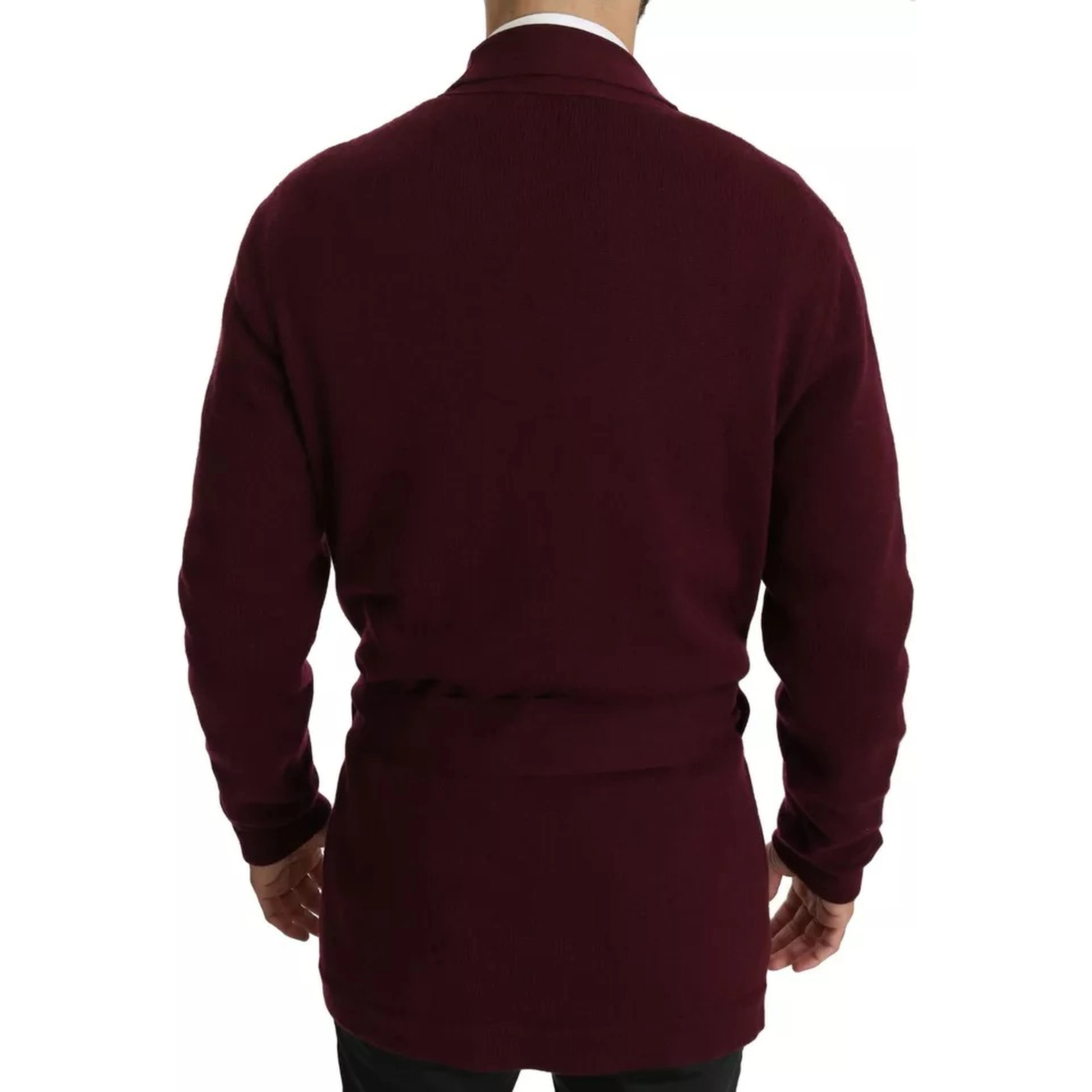 Bordeaux Cashmere Crown Cardigan Sweater