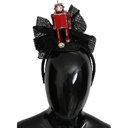 Red Black Robot Clear Crystal Headband Tiara Diadem