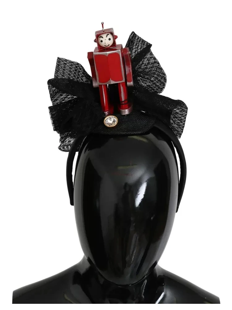 Red Black Robot Clear Crystal Headband Tiara Diadem alternative