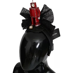 Red Black Robot Clear Crystal Headband Tiara Diadem