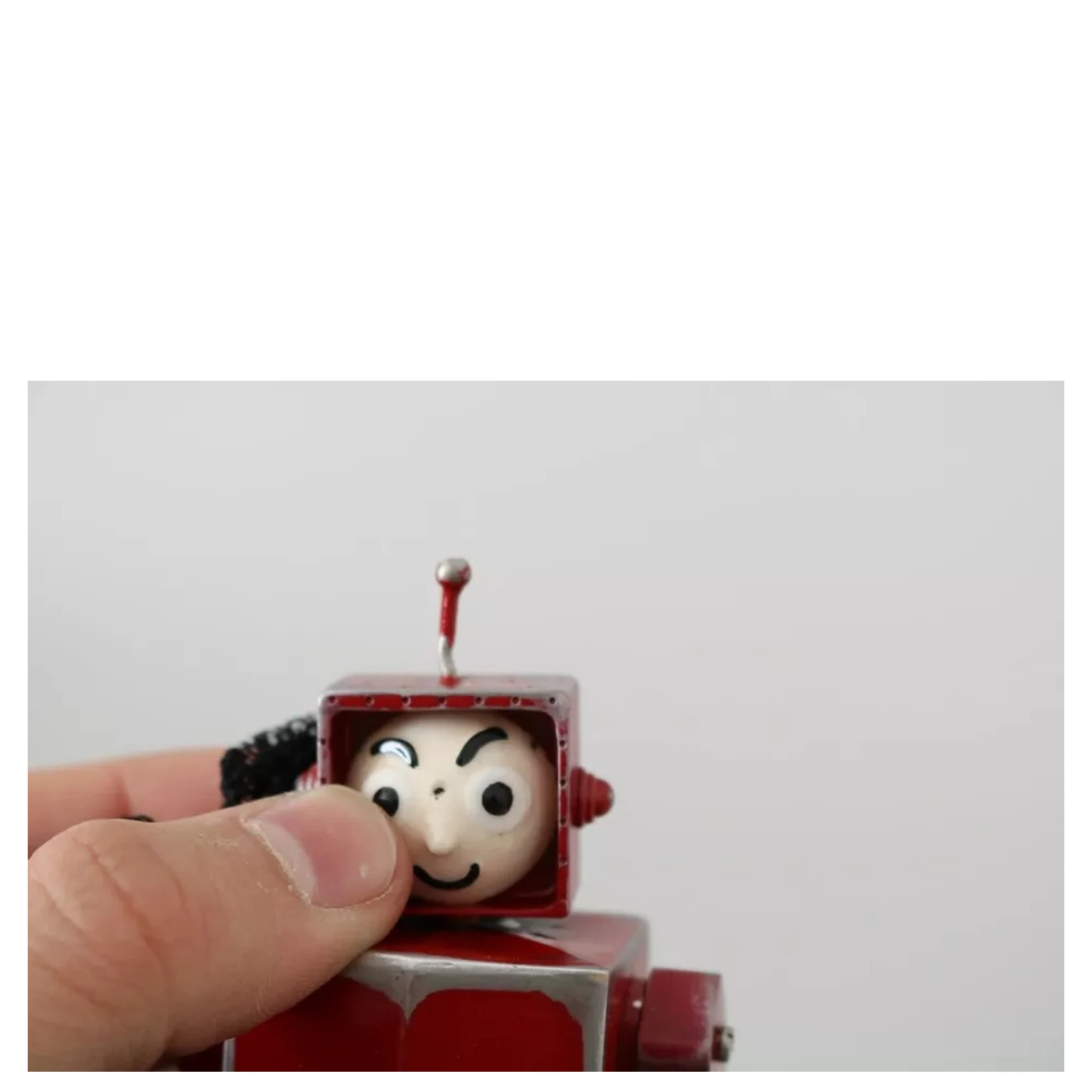 Red Black Robot Clear Crystal Headband Tiara Diadem