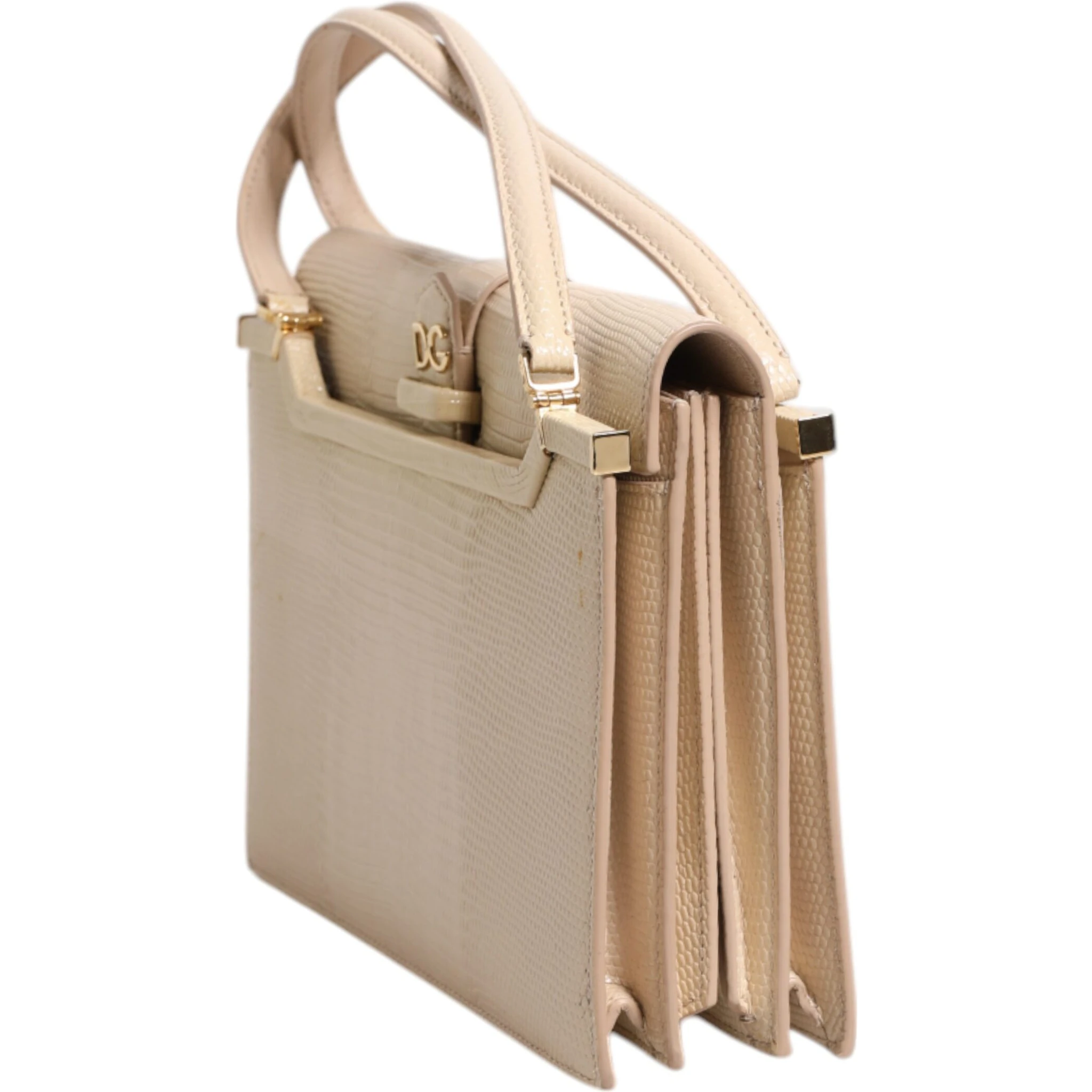 Beige Leather Ingrid Top Handle Shoulder Bag