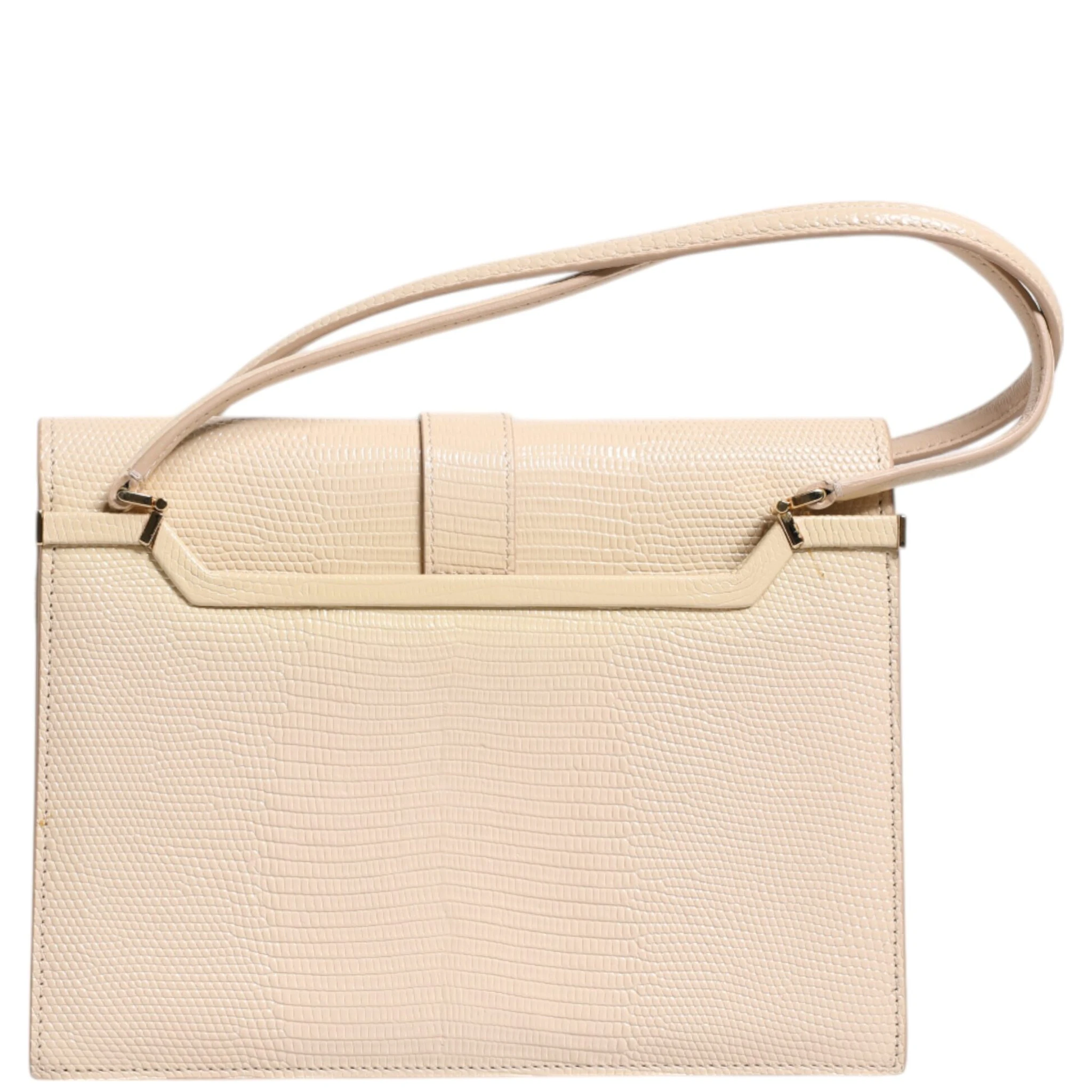 Beige Leather Ingrid Top Handle Shoulder Bag