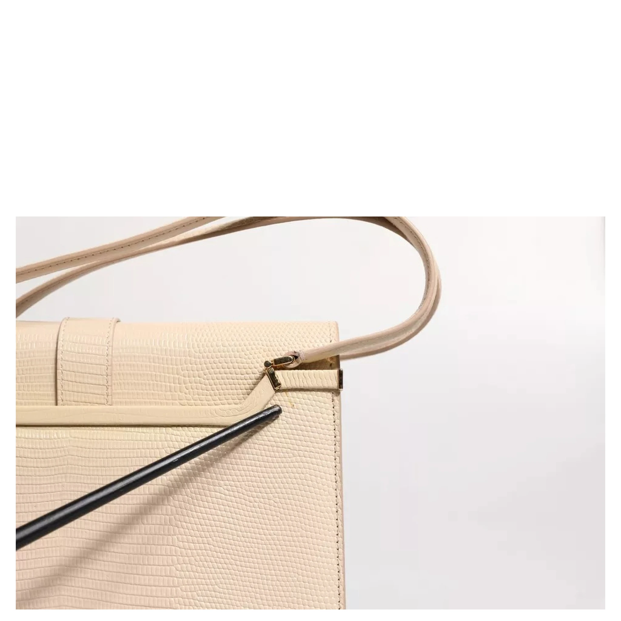 Beige Leather Ingrid Top Handle Shoulder Bag
