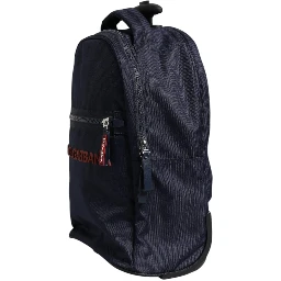 Blue Red Polyester Kids Back Pack Wheel Suitcase Bag