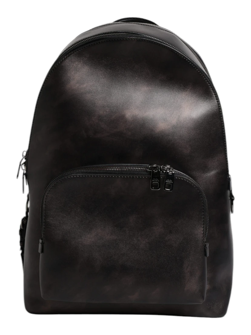 Bronze Leather School Travel Backpack Bag