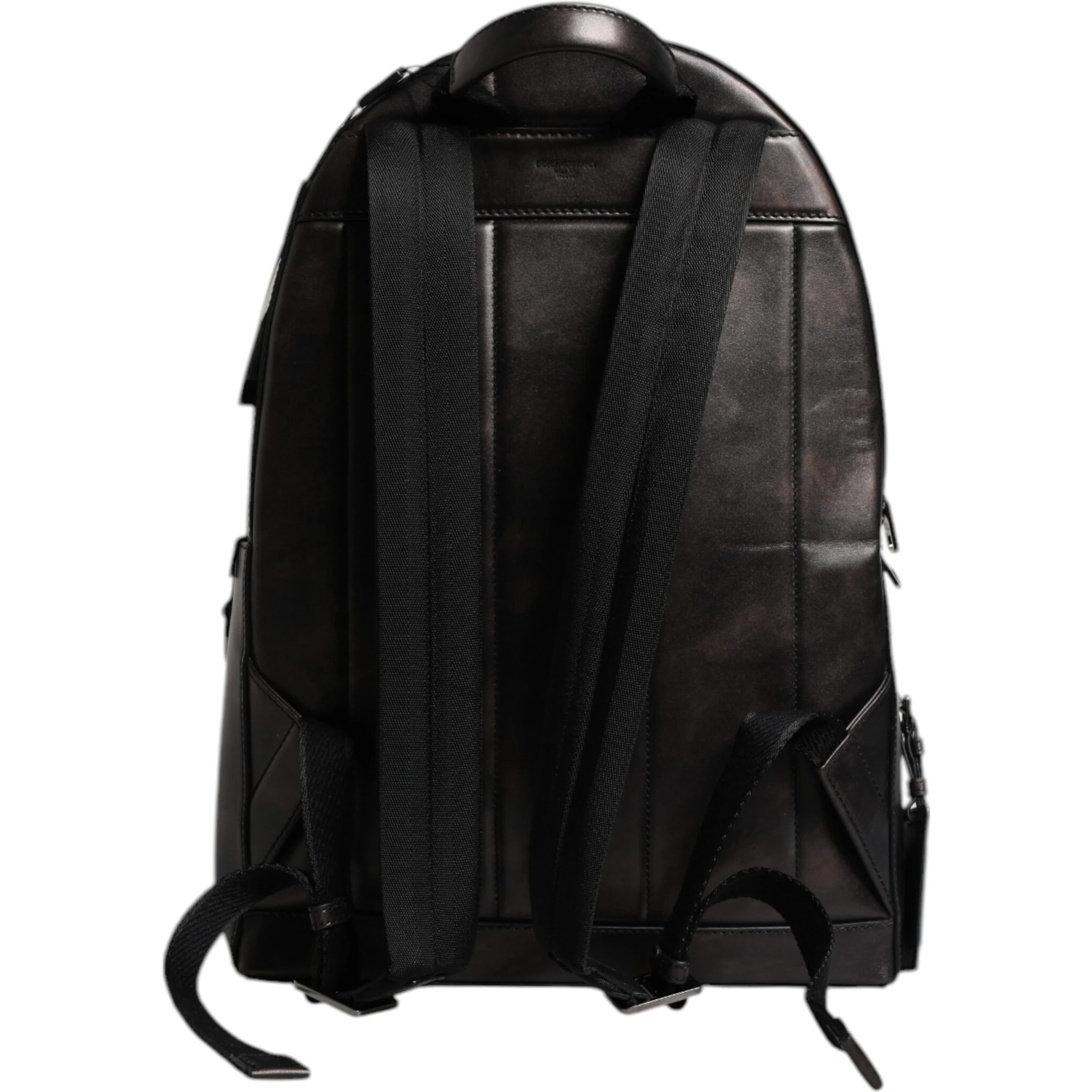 Bronze Leather School Travel Backpack Bag