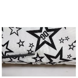 White DG Stars Print Nylon School Backpack Bag