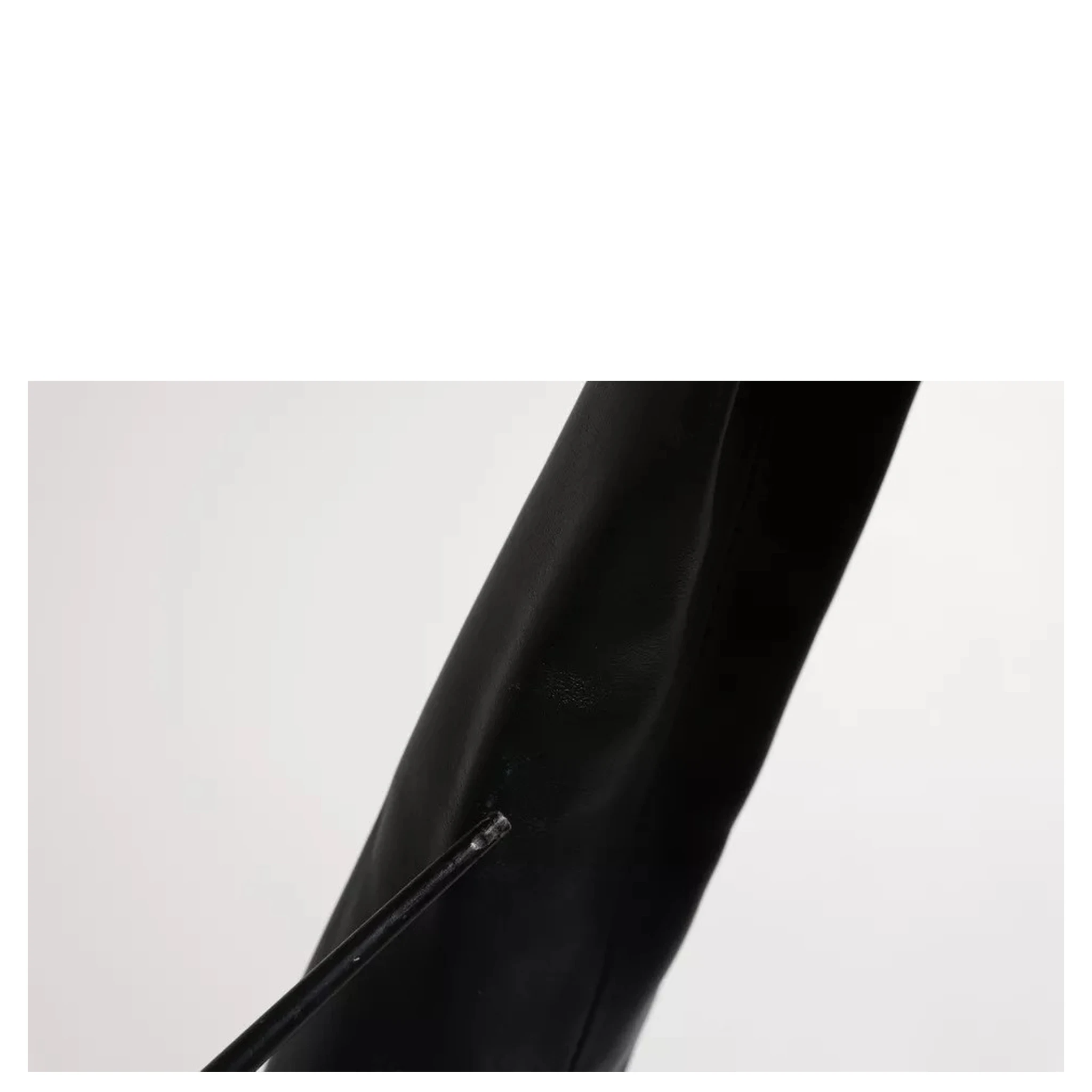 Black Leather Logo Plaque Shoulder Bag