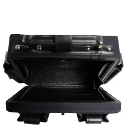 Black Leather Crossbody Top Handle Bag