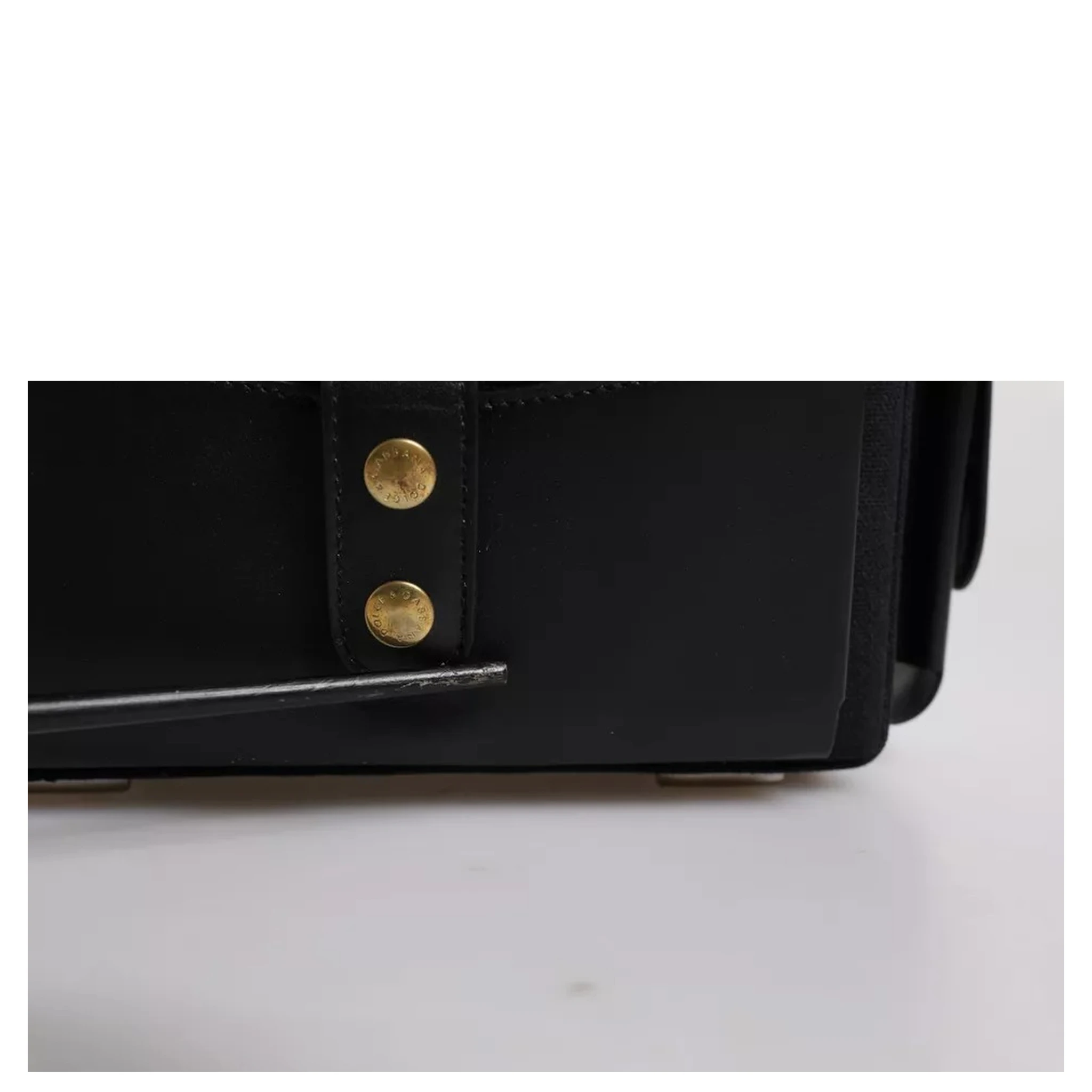 Black Leather Crossbody Top Handle Bag