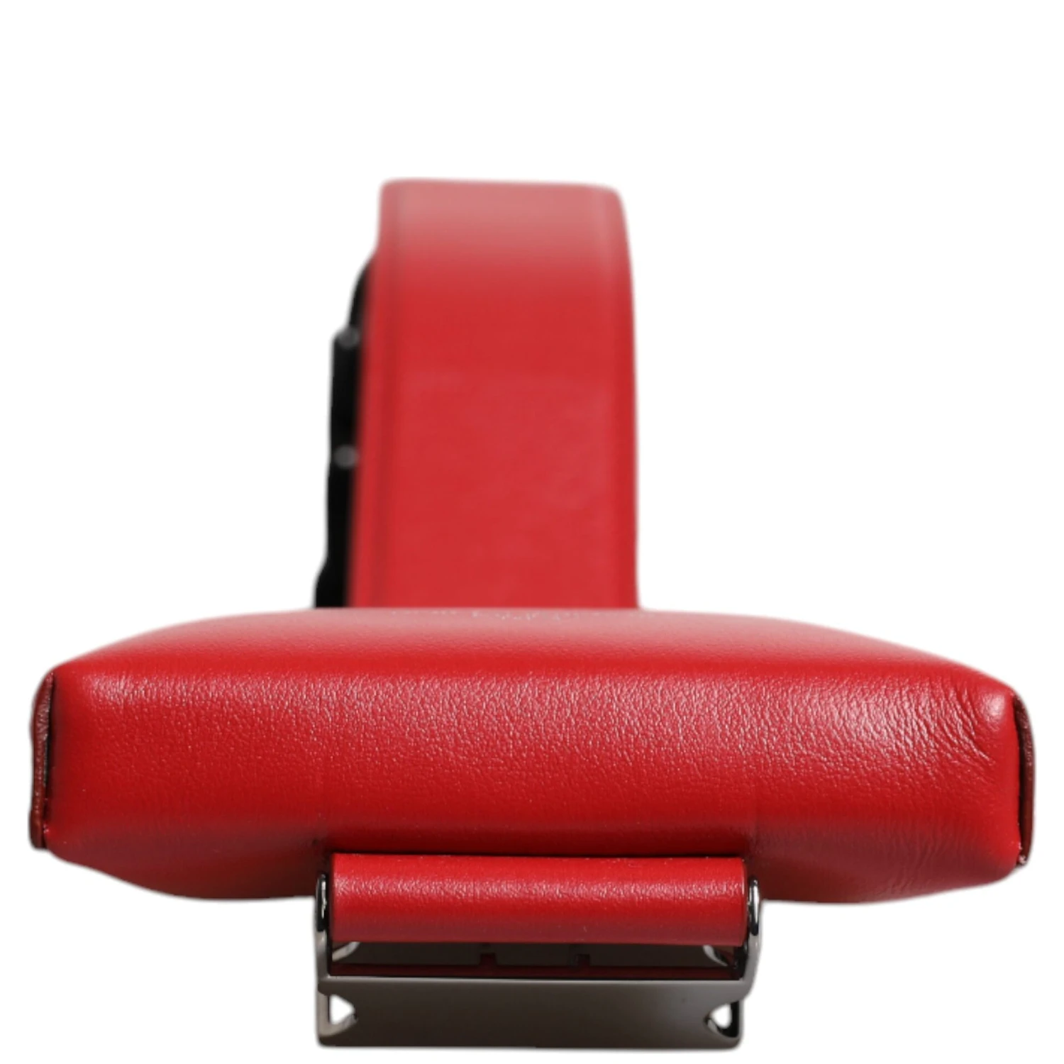 Red Leather Logo Zip Around Card Holder Wide Strap Wallet