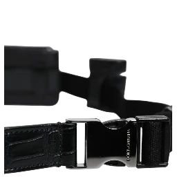 Black Alligator Leather Airpods Case Coin Purse Wallet