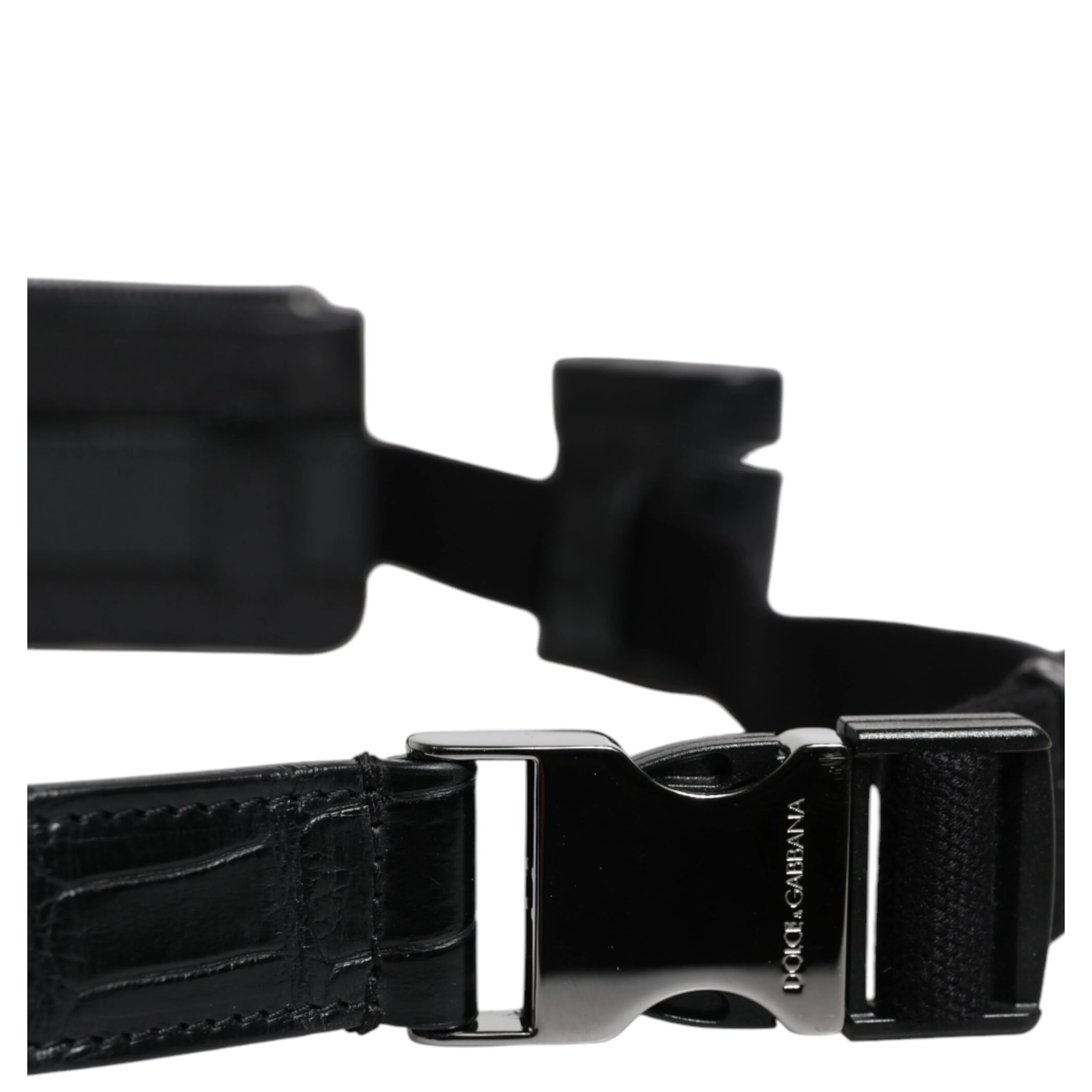 Black Alligator Leather Airpods Case Coin Purse Wallet