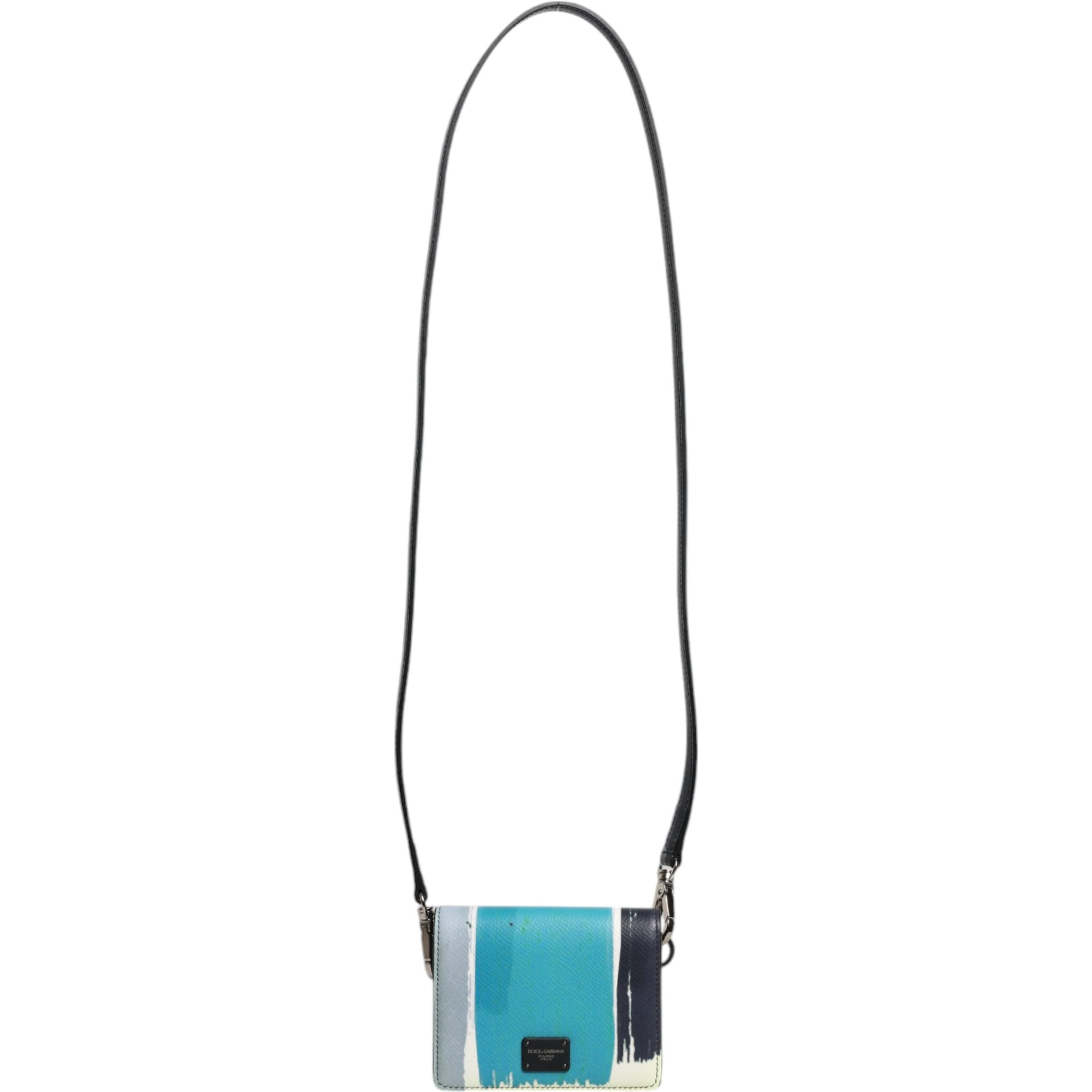 Multicolor Leather DG Logo Bifold Card Holder Wallet
