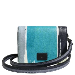 Multicolor Leather DG Logo Bifold Card Holder Wallet