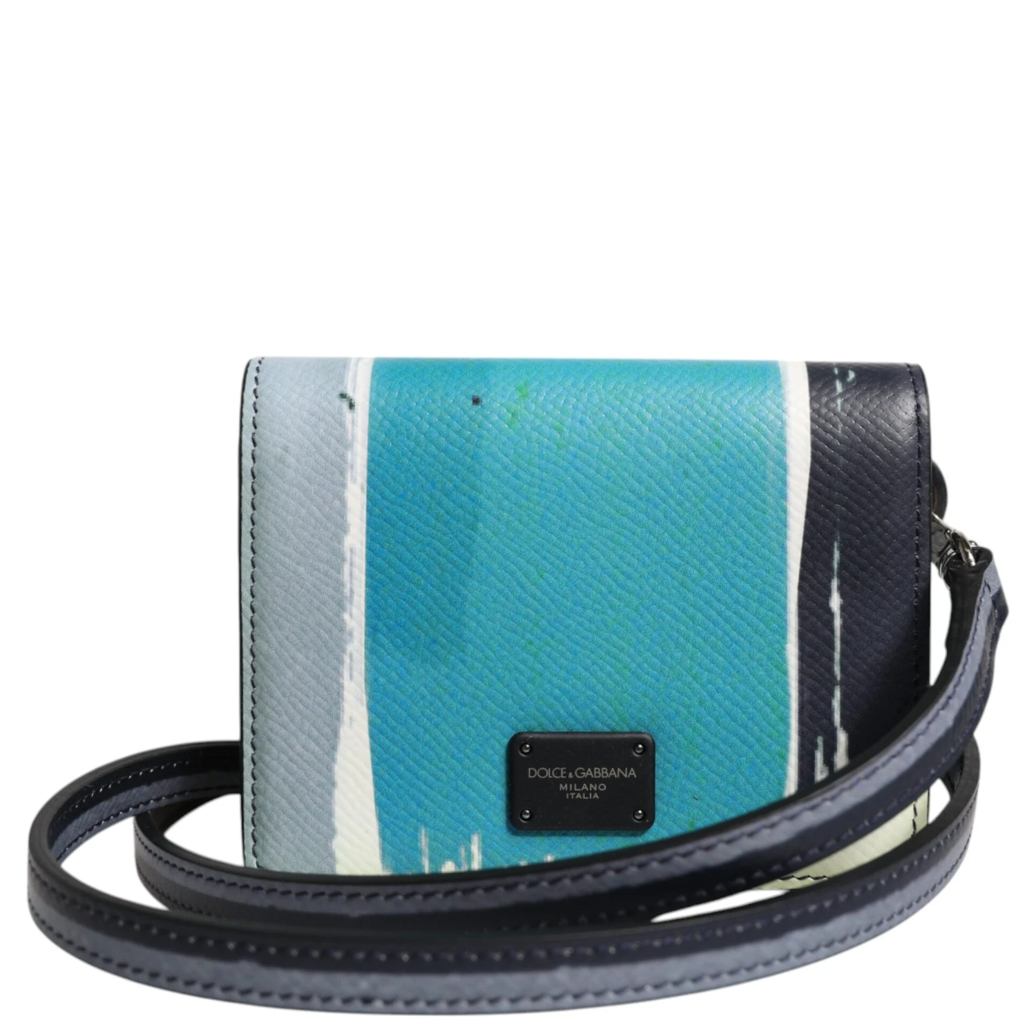 Multicolor Leather DG Logo Bifold Card Holder Wallet