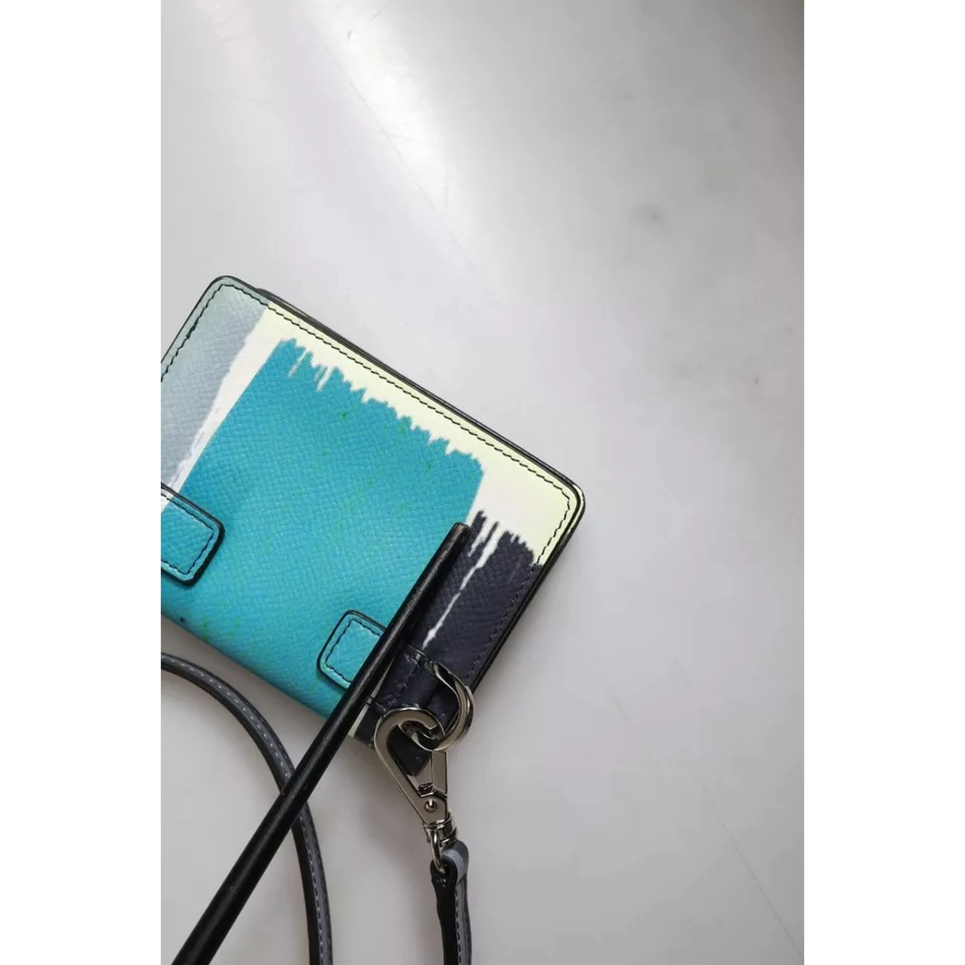 Multicolor Leather DG Logo Bifold Card Holder Wallet