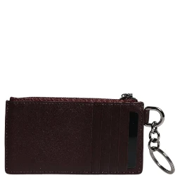 Brown Calfskin Leather DG Logo Card Holder Wallet