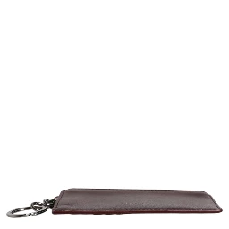 Brown Calfskin Leather DG Logo Card Holder Wallet