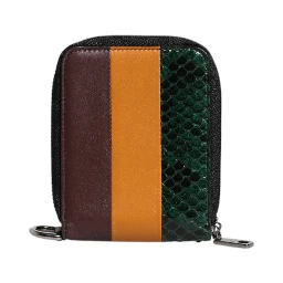 Multicolor Exotic Leather DG Bifold Card Holder Wallet
