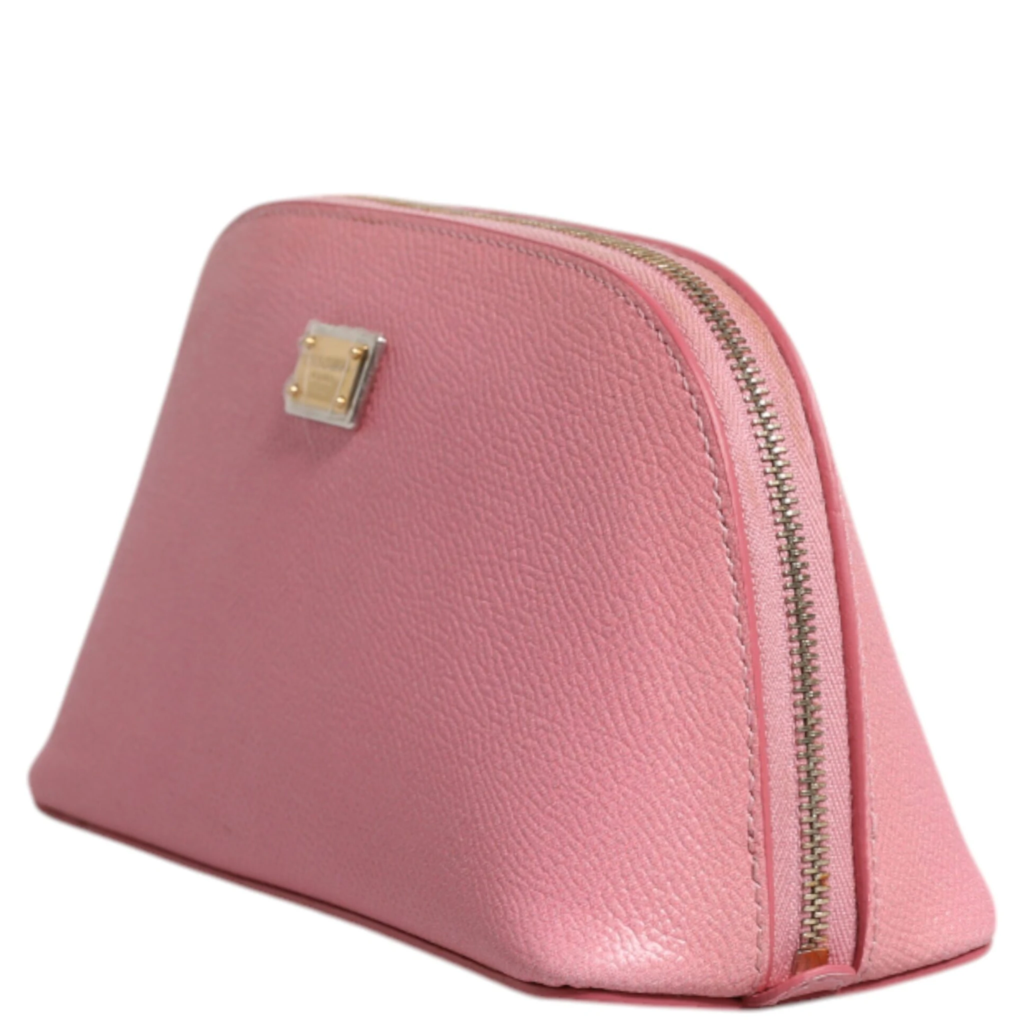 Pink Leather DG Logo Zip Around Hand Purse Pouch Wallet