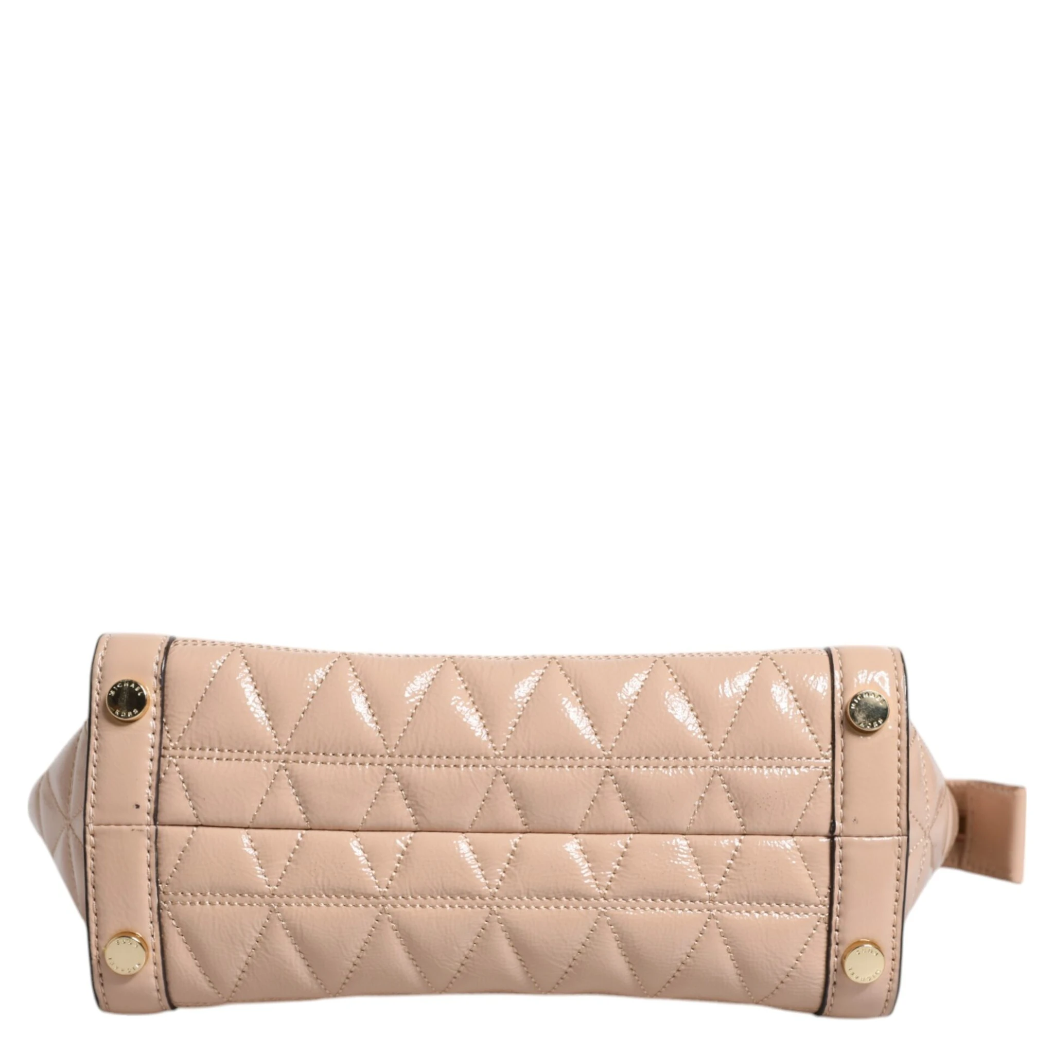 Peach Quilted Leather Logo Crossbody VIVIANNE Messenger Bag