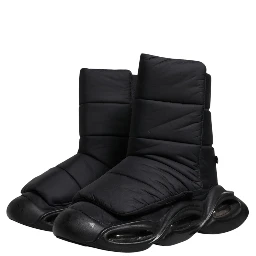Black Slip On Wave Quilted Sneakers Shoes