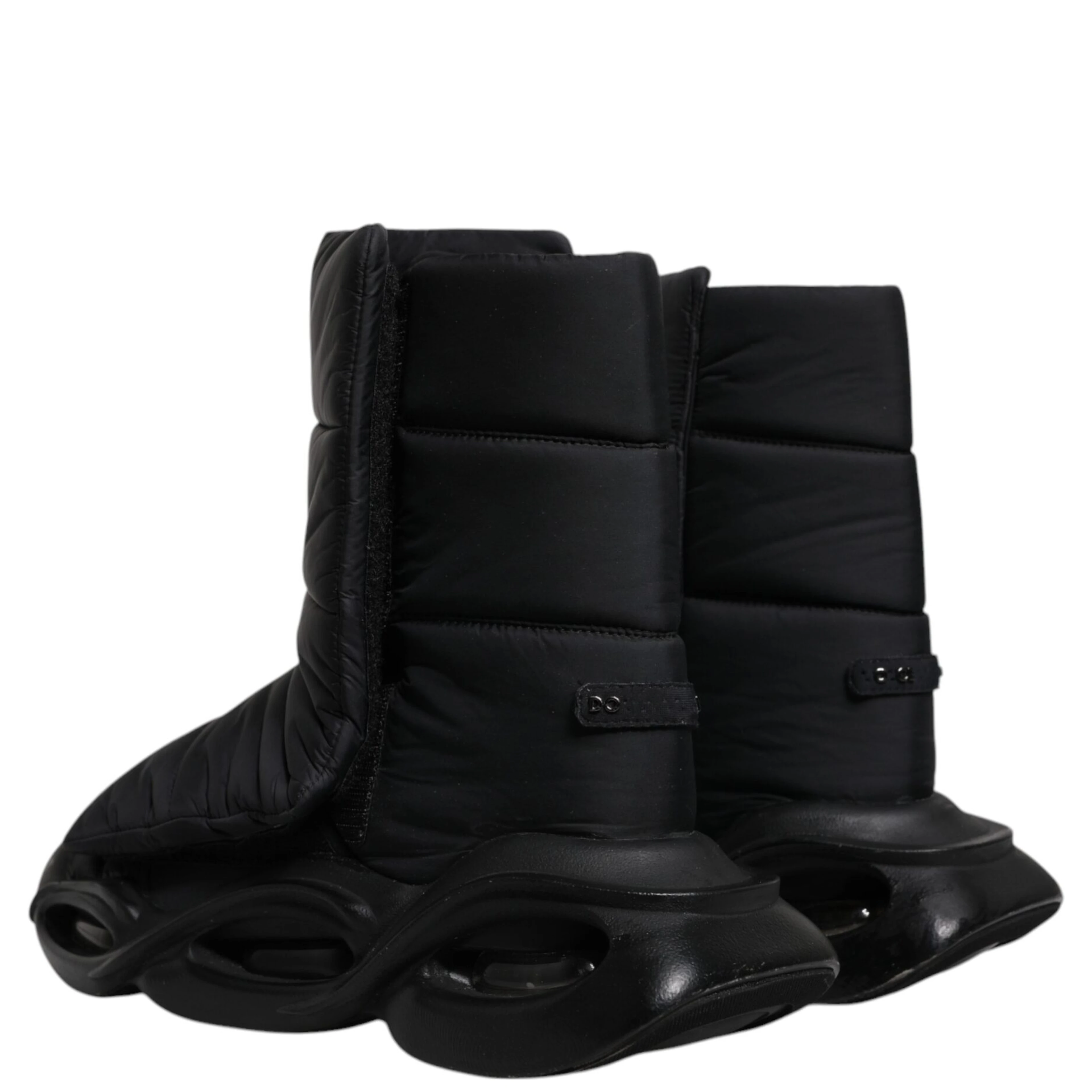 Black Slip On Wave Quilted Sneakers Shoes
