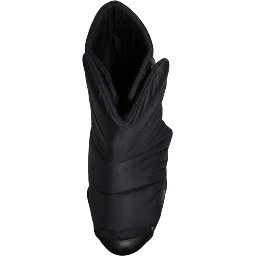 Black Slip On Wave Quilted Sneakers Shoes