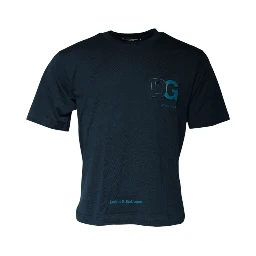 Blue Logo Crew Neck Short Sleeves T-shirt