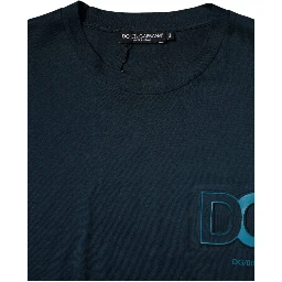 Blue Logo Crew Neck Short Sleeves T-shirt
