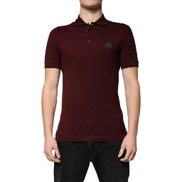 Maroon Collared Short Sleeves Polo T-shirt