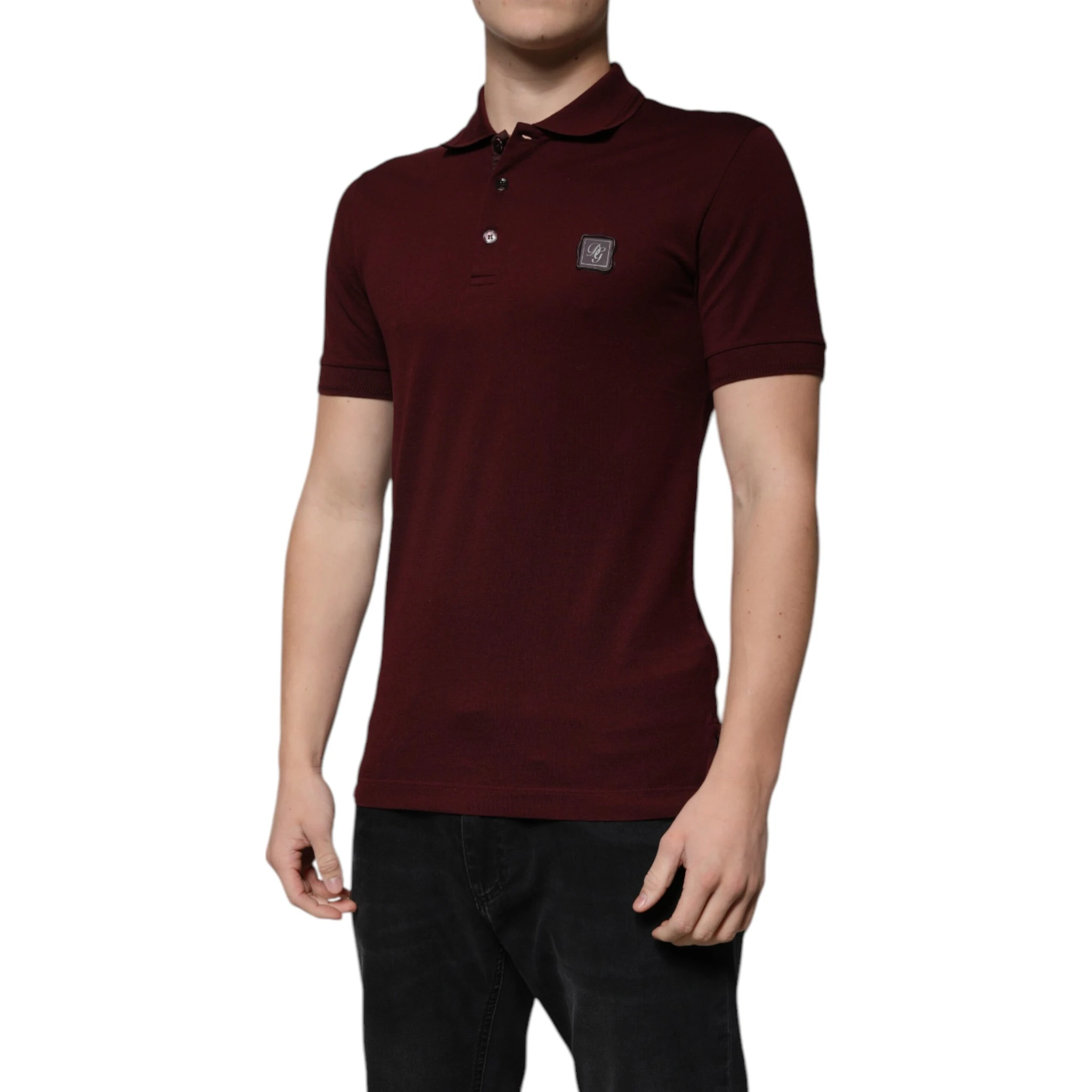Maroon Collared Short Sleeves Polo T-shirt