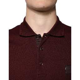 Maroon Collared Short Sleeves Polo T-shirt