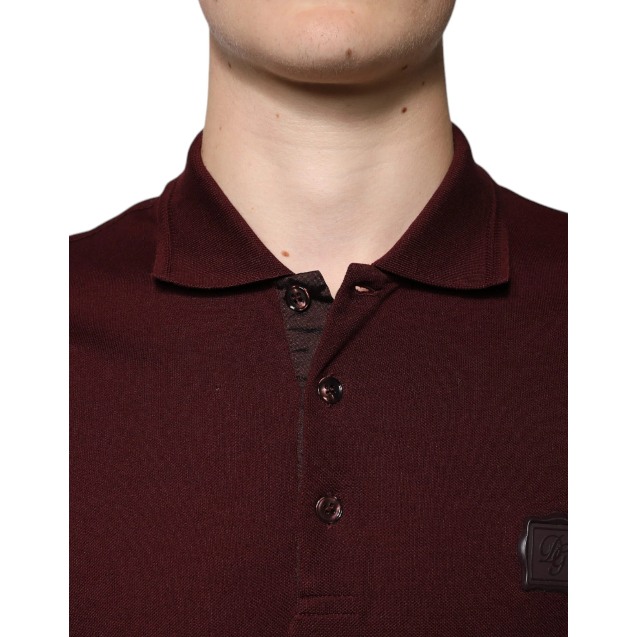 Maroon Collared Short Sleeves Polo T-shirt