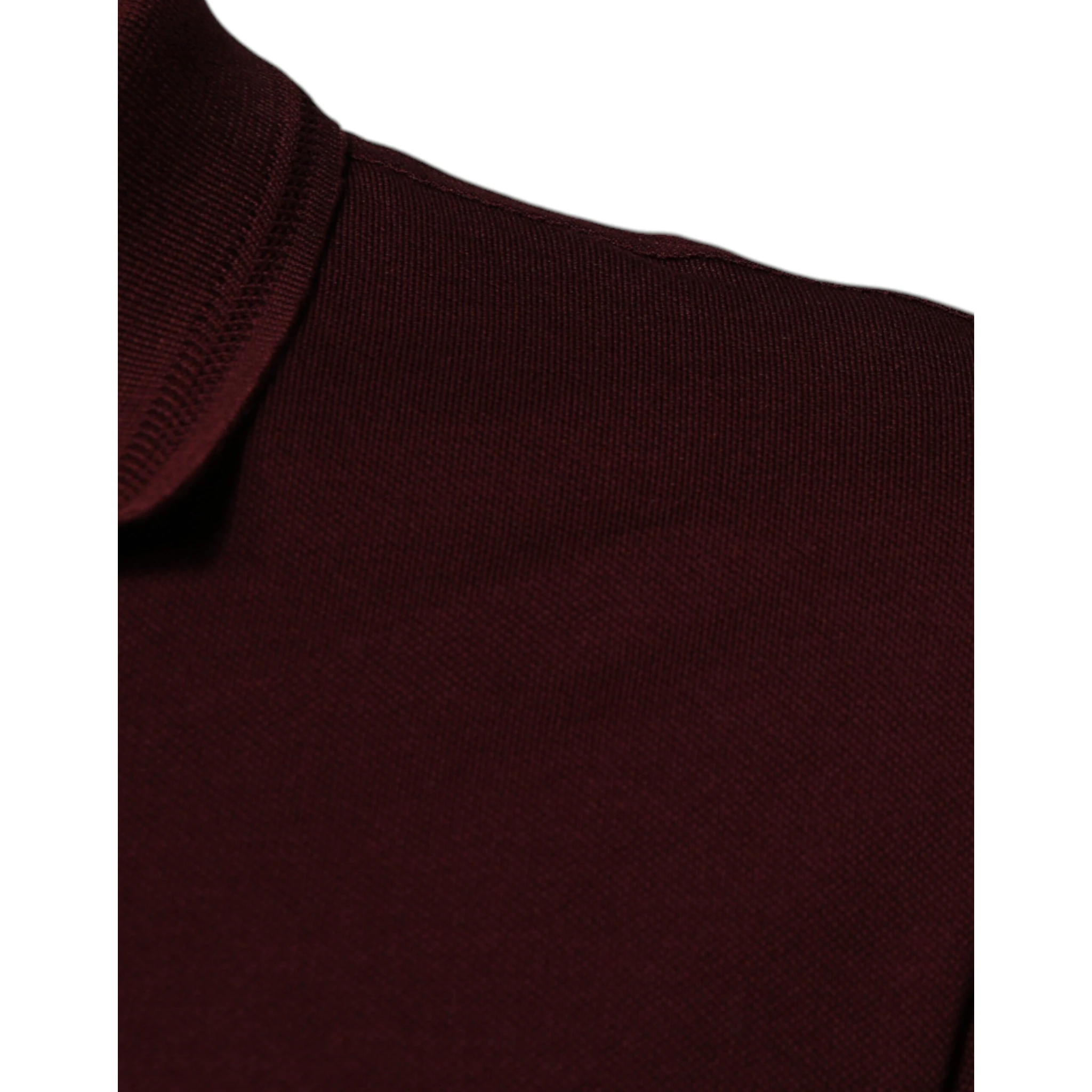 Maroon Collared Short Sleeves Polo T-shirt