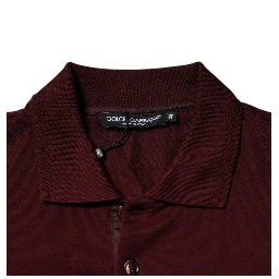 Maroon Collared Short Sleeves Polo T-shirt