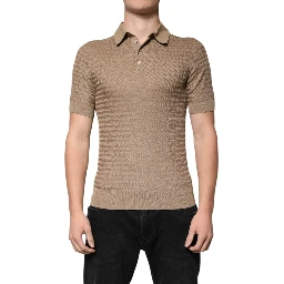 Brown Collared Short Sleeves Polo T-shirt