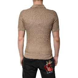 Brown Collared Short Sleeves Polo T-shirt