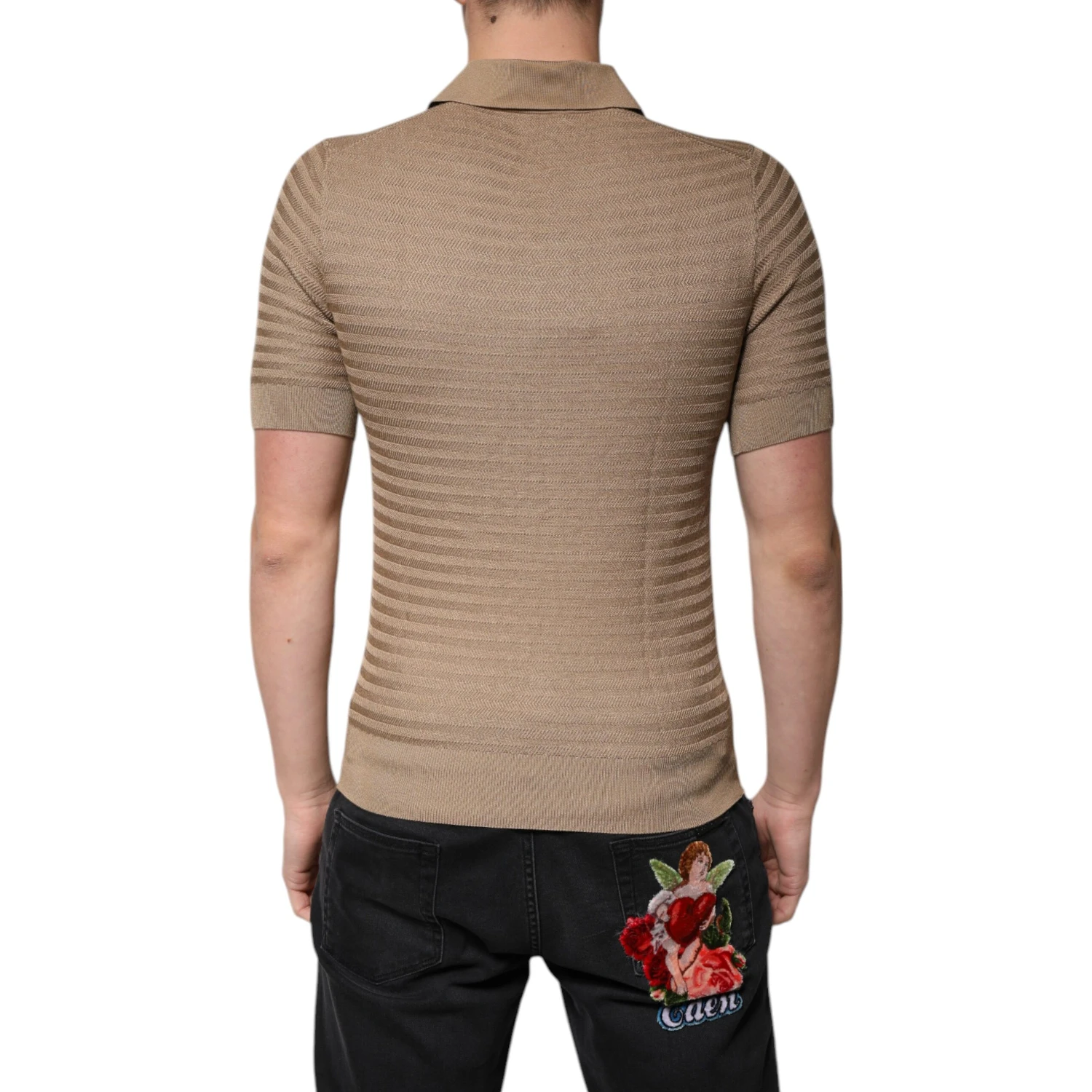 Brown Collared Short Sleeves Polo T-shirt