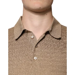 Brown Collared Short Sleeves Polo T-shirt