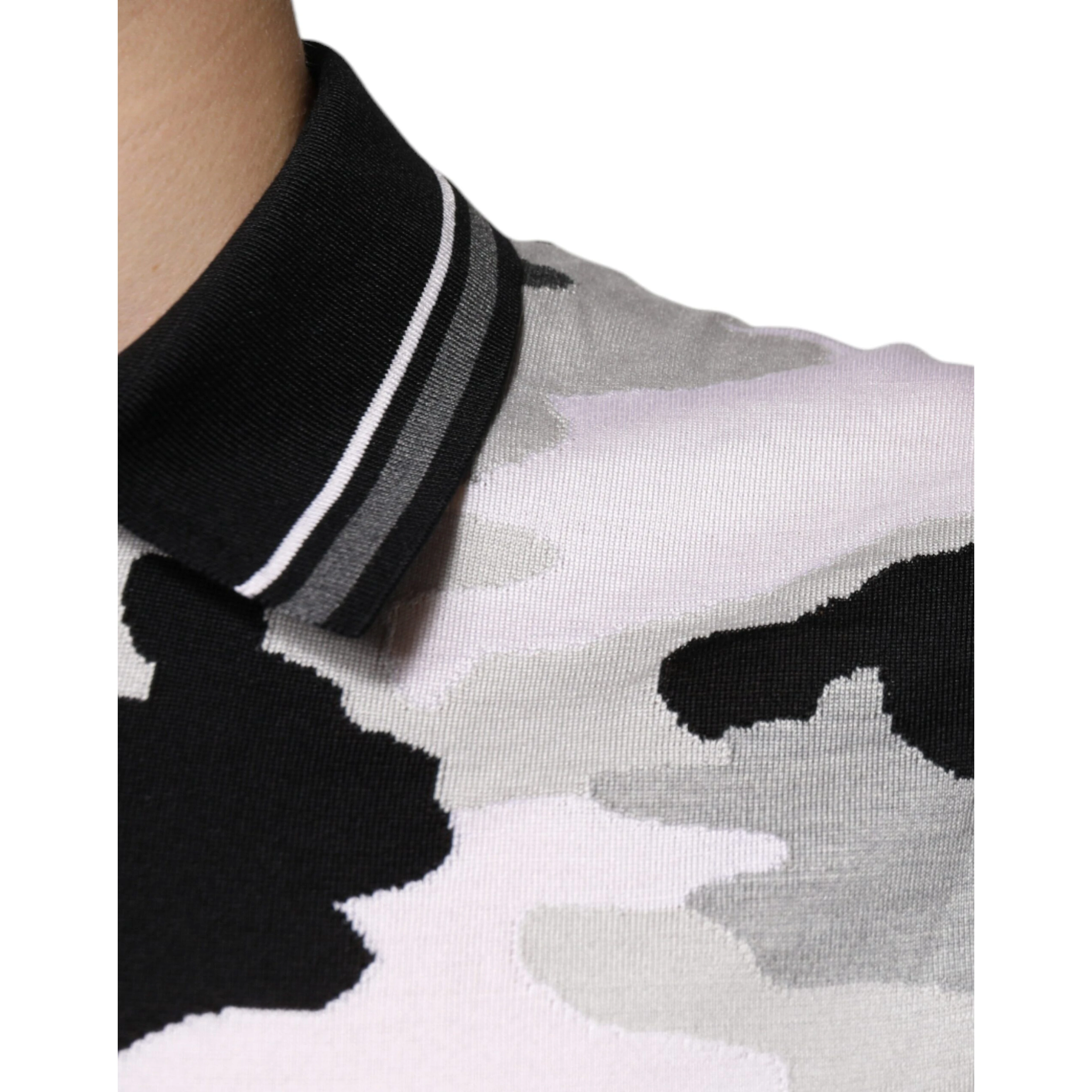 Multicolor Camouflage Collared Polo T-shirt