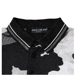 Multicolor Camouflage Collared Polo T-shirt