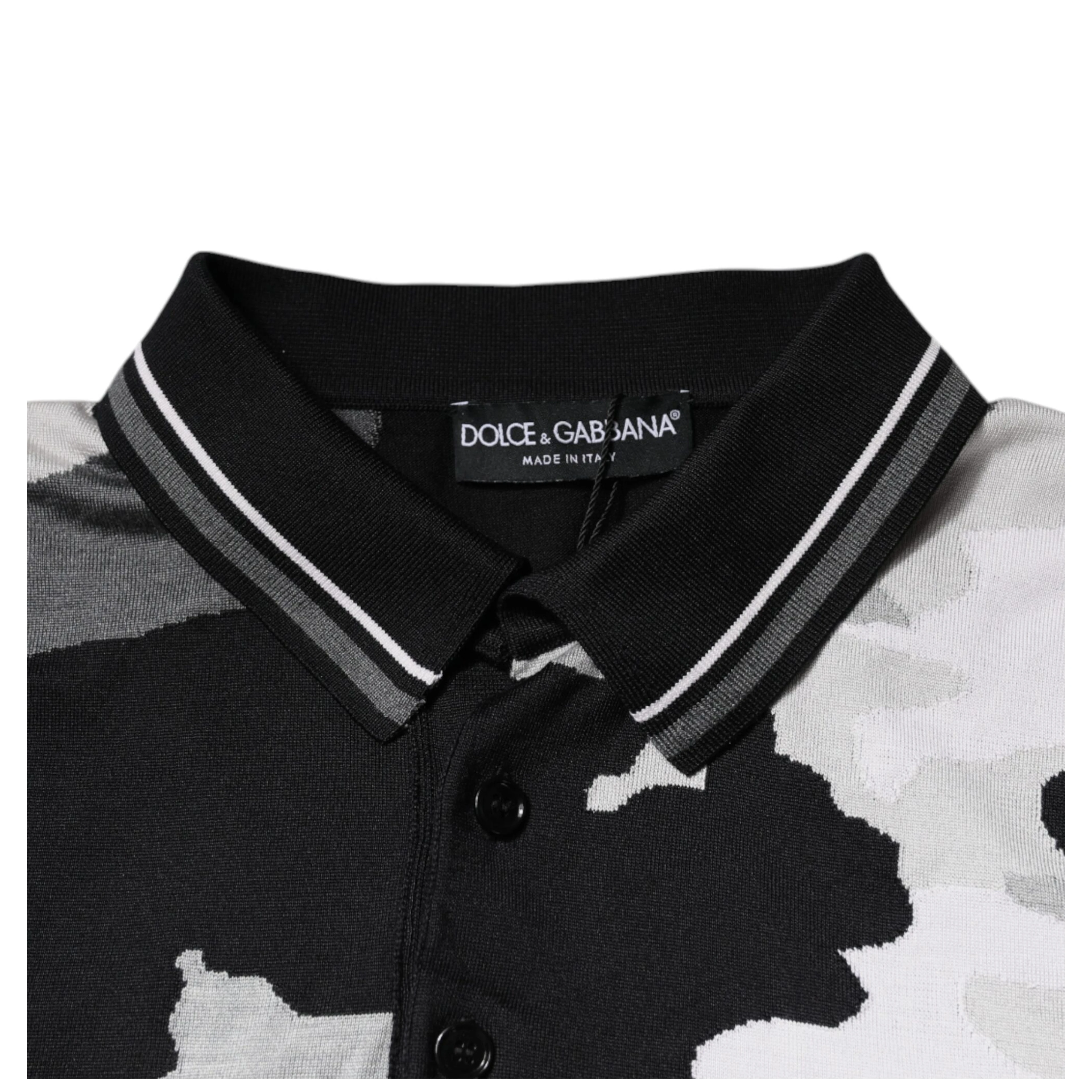 Multicolor Camouflage Collared Polo T-shirt