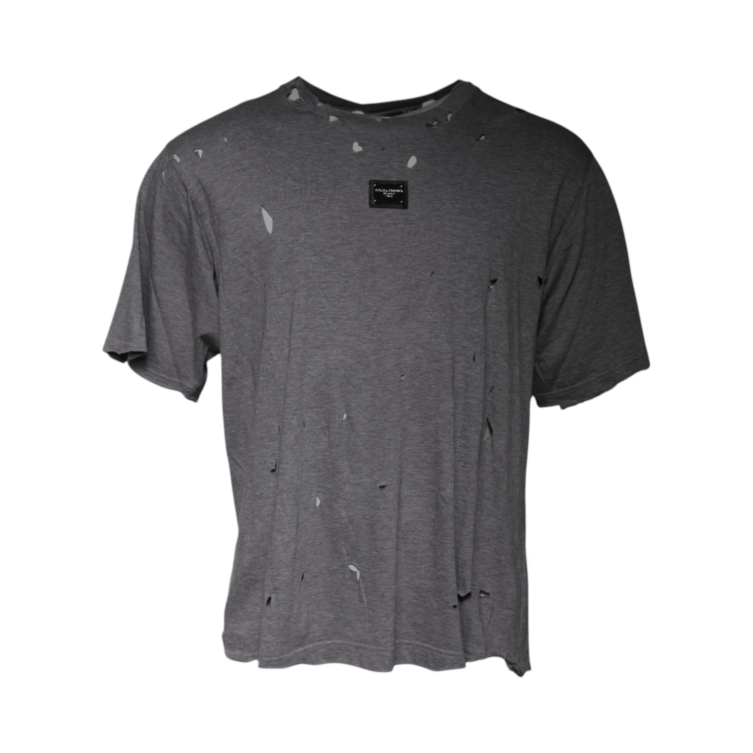 Gray Logo Crew Neck Short Sleeves T-shirt