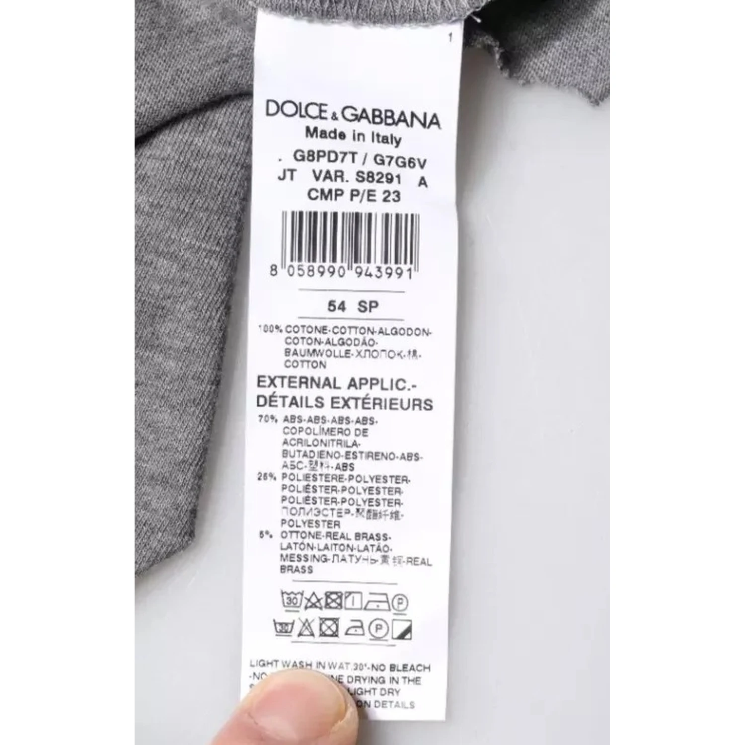 Gray Logo Crew Neck Short Sleeves T-shirt