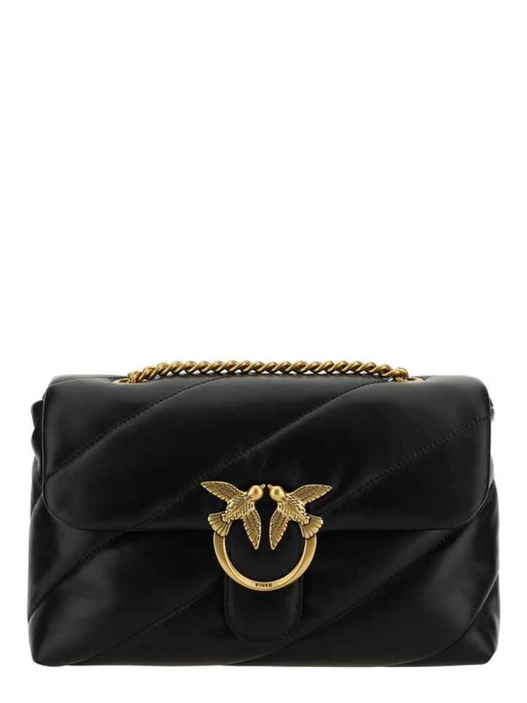 Black Calf Leather Bos Taurus Shoulder Bag